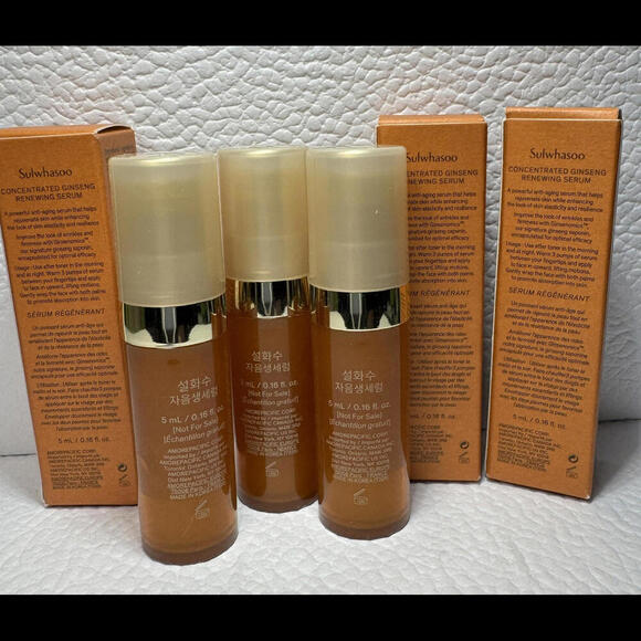 3X Sulwhasoo Concentrated Ginseng Renewing Serum MINi 5ml/0.16oz Each ~Exp 2027~ - Picture 2 of 3